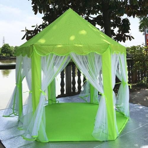 Childrens indoor tulle Hexagonal tent baby decorated play house Princess game castle tent dollhouse
