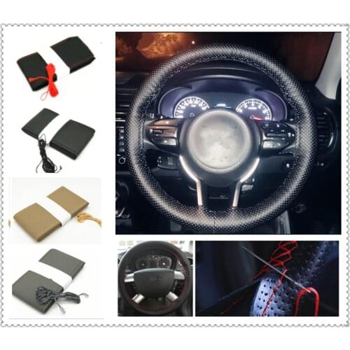 Car steering wheel cover / diameter 36cm 38cm 40cm for Subaru Legacy Impreza Crosstrek BRZ VIZIV-7 Levorg