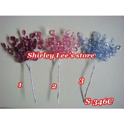 Hot sale!! 72 Bunches=432 stems X Pretty Acrylic Leaf Spray On Silver Stem,Wedding Decor Crafts *Free Shipping