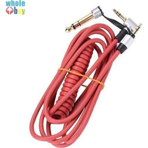 Good quality 3.5 to 3.5 / 6.5mm spring to record audio cable top quality two use spring audio cable 2.1m 80pcs/lot