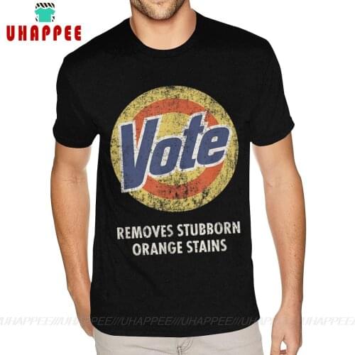 Cool Shirt Designs Anti Trump Vote Detergent Funny Vintage Tshirt Mens Custom Short Sleeves 100 Cotton Black Round Neck Tees