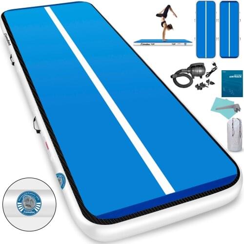 Rimdoc 12 Hours Shipping 3/4/5/6M Inflatable Airtrack Gymnastics Mat for Yoga Tumbling Mat Gymnastics Airtrack Gym Mat Home Gym