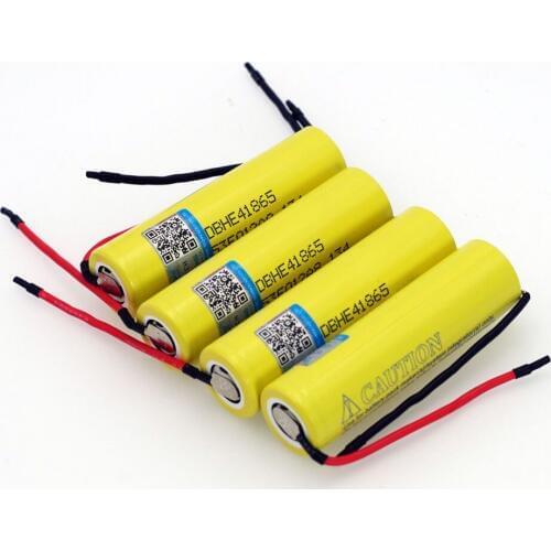 VariCore Original HE4 2500mAh Li-lon Battery 18650 3.7V Power Rechargeable batteries 20A discharge +DIY Silica gel Cable