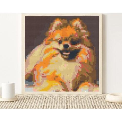 Maxfun Photo Customization 4800 Pieces Of Building Blocks Painting Pet Dog Fighting Diy Puzzle Pixel Art Mosaic Mural Decoration