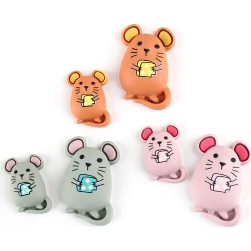Cute Resin Cabochons 10pcs Kawaii Animal Mouse Patch Sticker Girls Hair Jewelry Bow Center Ornament Bead Charm Cameo Decoration
