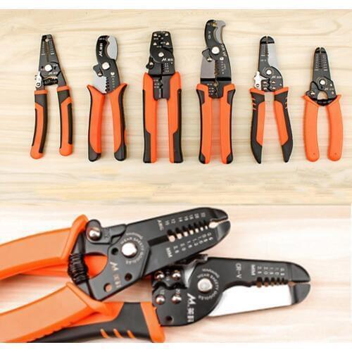 Multifunctional Useful Cable Wire Stripper Cutter Crimper Manganese Alloy Automatic Terminal Crimping Plier Tools