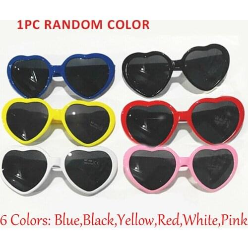 Fashion Love Heart Shaped Effects Glasses Lights Become Love Image Diffraction Glasses Colorful Sunglasses
