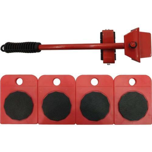 5pcs Furniture Transport Set Furniture Lifter & Furniture Slides (Mover Rollers) 4 Wheeled Corner Movers + 1 Wheel