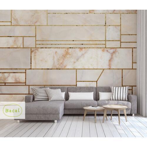 Bacal Custom wallpaper 3d stereo photo mural Nordic high-end atmospheric marble gold texture geometric background wall paper