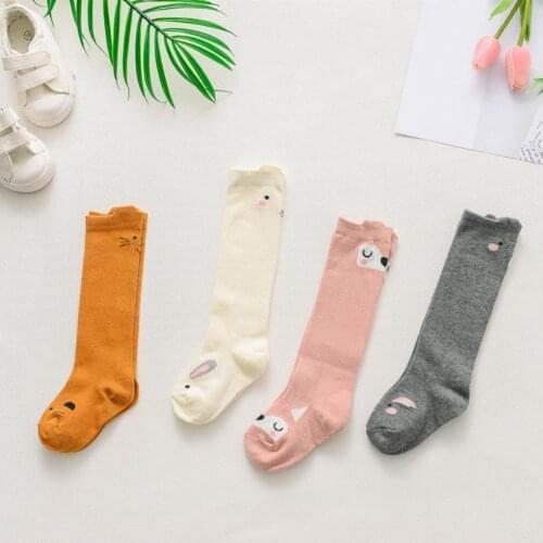 1 Pair Lovely Cartoon Animal Baby Kids Girls Boys Long Knee-High Cotton Socks Tights Child Keep Warm In Autumn Winter Tube Socks