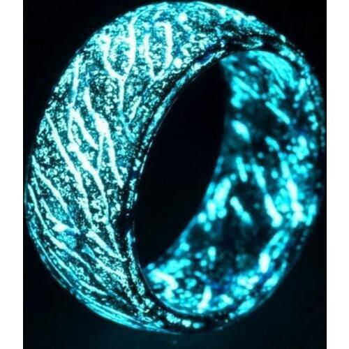 New Acrylic Ring Changing Color Couple Ring Cool Luminous Cracked Ring Jewelry Party Engagement Gifts
