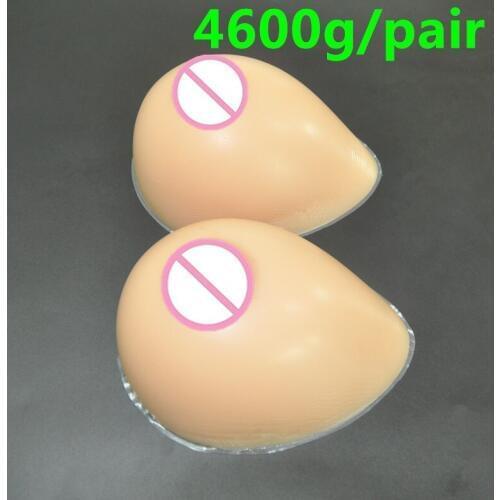 Wholesale Cheap Fake Breasts H cup Big Crossdresser Boobs 4600g/pair Suntan Water Body Postoperative Silicone Breast Form