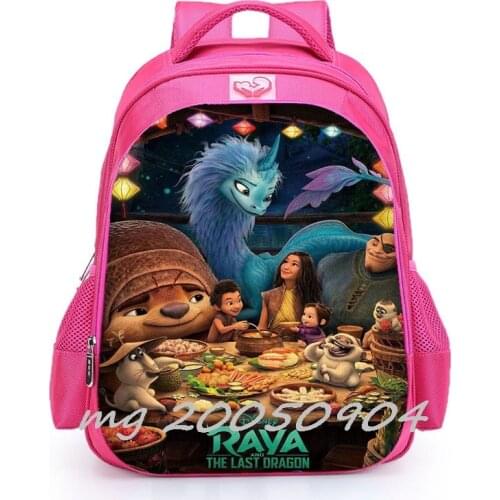 Raya and The Last Dragon backpack school boy girl child school bag cartoon girl backpack portable infant kindergarten school bag