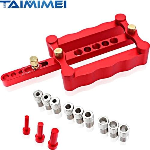 MINIQ 6/8/10mm Self-centering Woodworking Doweling Jig Drill Guide Wood Dowel Puncher Locator Tools Kit for Carpentry