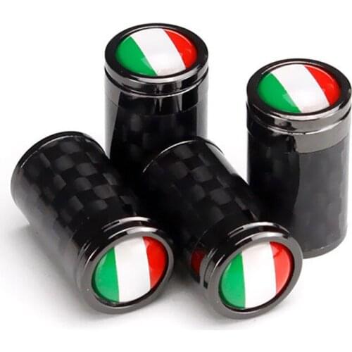 Universal Wheel Valve Cap For USA Italy Flag Emblem For Toyota Volvo Volkswagen Infiniti Bentley Fiat Hyundai Suzuki ISUZU Car