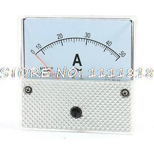 1 Pc Class 2.5 Accuracy AC0-50A Dial Analog Panel AMP Meter Gauge DH-80 Free Shipping