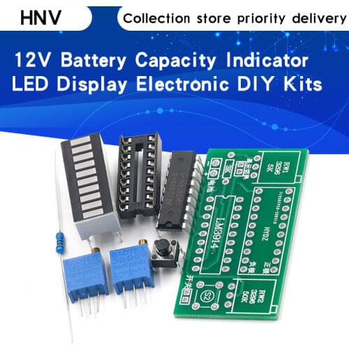 LM3914 10 Segment 3.7V Lithium 12V Battery Capacity Indicator Module Power Level Tester LED Display Electronic DIY Kits