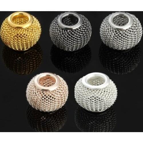 10pcs/lot 10*12mm hollow ball Alloy Spacer Beads Hole Beads Flat Beads Buddha Beads For DIY bracelet Jewelry Making df3e