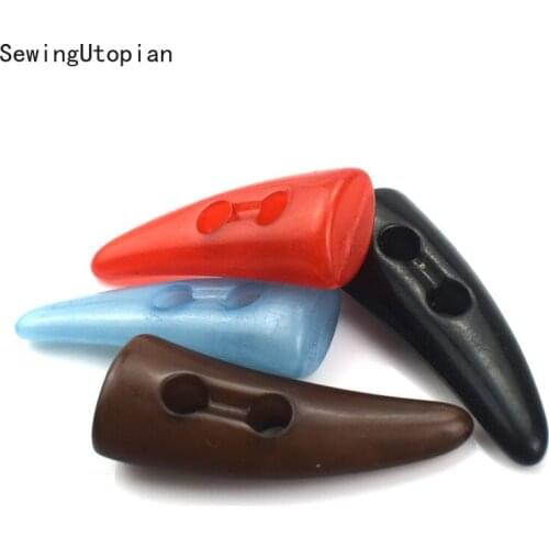 10PCS Resin Coat Button 2 Holes Mixed Button Sewing Horn Toggle Buttons for Coat Cloth Accessories Craft DIY and Scrapbooking