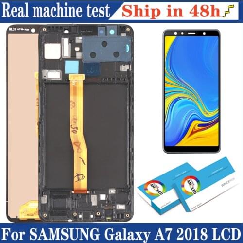 100% Original 6.0'' AMOLED Display for Samsung Galaxy A7 2018 A750 SM-A750F A750F Full LCD Touch Screen Repair Parts