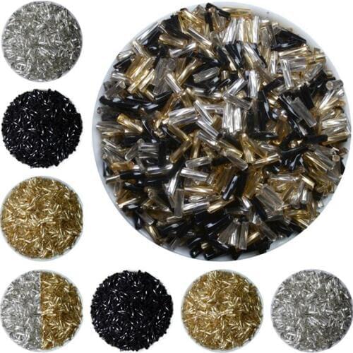 3colors 2x6mm 500pcs Spiral SILVER LINED Czech Glass Seed Spacer Tube beads For jewelry making DIY