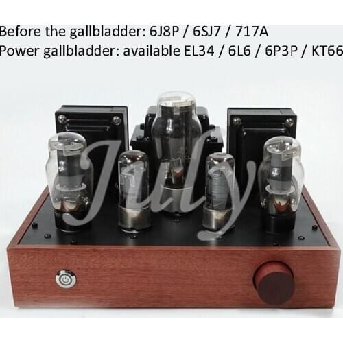 6J8P+6P3P single-ended tube power amplifier, 8W+8W6 vacuum tube amplifier, frequency response 20-26KHz ±1db