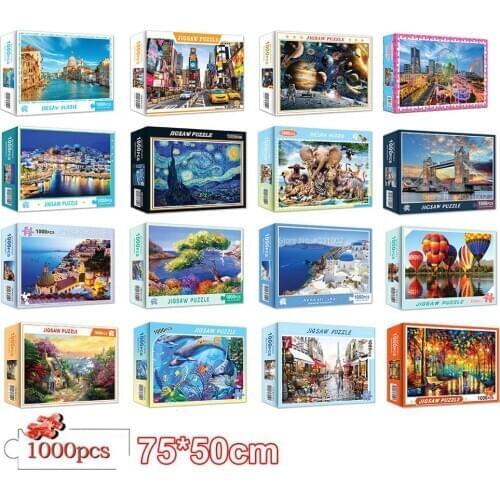 75*50cm jigsaw puzzles 1000 pieces wooden Assembling picture space travel puzzles toys for adults children kids home games