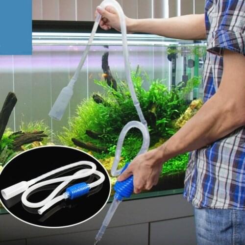 Aquarium Fish Tank Vacuum Gravel Water Exchange Filter Cleaner Siphon Suction Pipe Filter Pump Manual Cleaner Pump Safe Vacuum