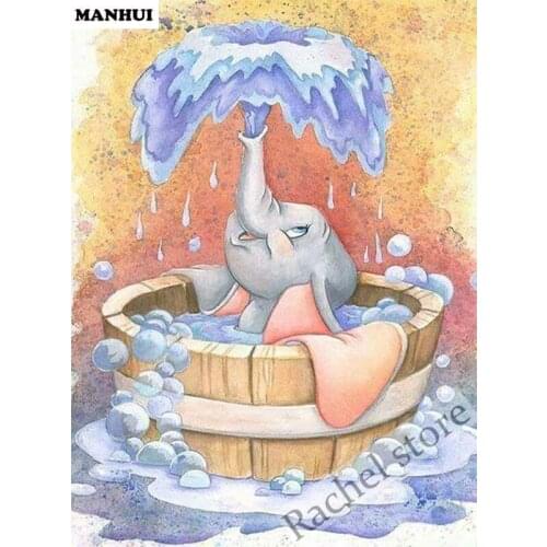 Diamond Embroidery Diy Diamond Painting Cross Stitch Kits Diamond Mosaic Cartoon elephant Full Square Diamond Embroidery FA002