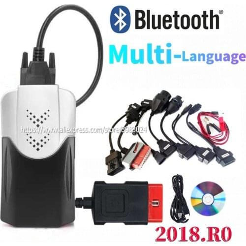EU Warehouse VD TCS CDP New VCI 2018.R0 2017.R3 for delphis vd ds150e cdp bluetooth car truck tcs pro obd2 Scanner with usb