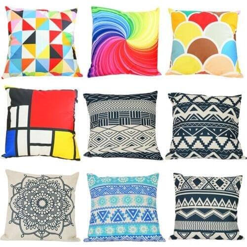 Cecil Modern Simple Cotton Linen Back Cushion Geometric Decorative Pillowcase Home Decor Sofa Throw Pillow 45x45cm