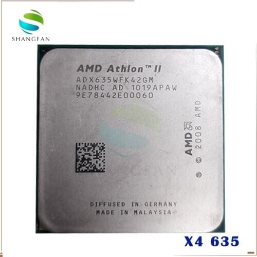 AMD CPU Athlon X4 635 3GHz Quad-Core CPU Processor ADX635WFK42GI 95W Socket AM3 938pin