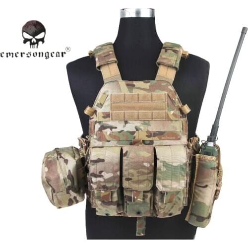 Emersongear LBT6094A Style Tactical Vest With 3 Pouch Airsoft Combat Molle Vest Multicam EM7440H