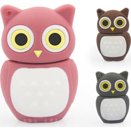 2ydream cute Cartoon animal owl pendrive 4GB 8GB 16GB 32GB Stick USB Flash Drive colorful design usb flash drive