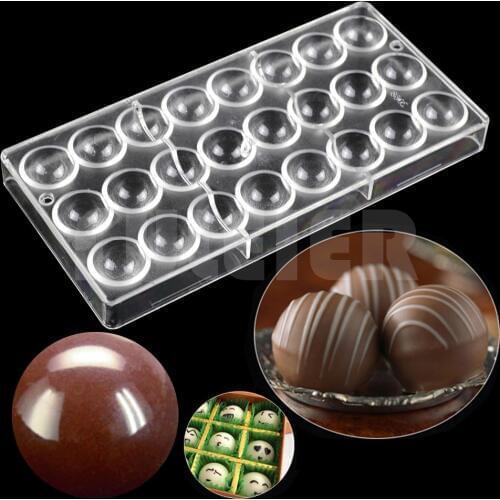 Bakeware pan half sphere chocolate mold,kitchen baking tool fondant cake decoration candy mold polycarbonate chocolate moulds