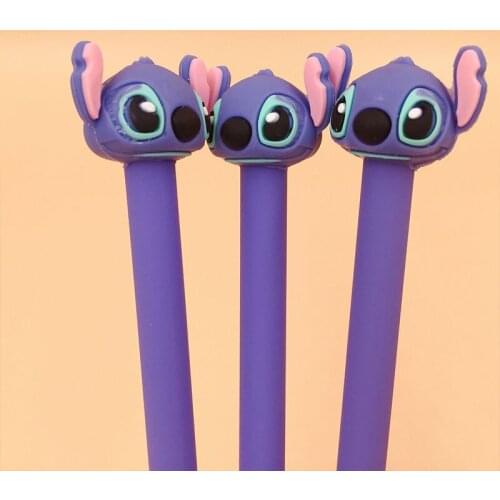 40 pcs/lot Kawaii Stitch Gel Pen Cute 0.5 mm black ink Signature Pens School Office writing Supplies Promotional Gift