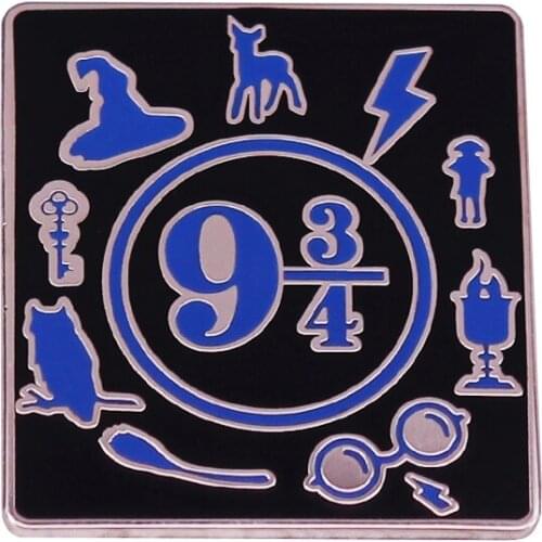 Ravenclaw Nine and Three Quarters Lapel Pin Sorting Hat Scar Glasses Brooch Goblet of Fire Stag Patronus Badge Wizard Gift
