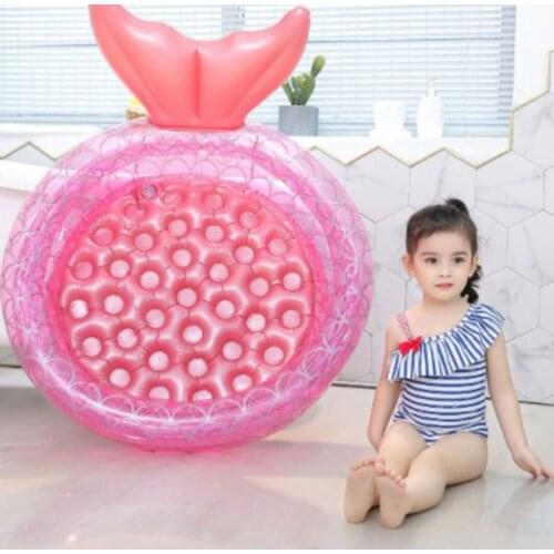 Round Child Inflatable Baby Swimming Pool, Portable Children Kiddie Swim Paddling Pool Indoor Outdoor Toddler Water Game Play