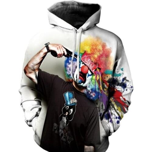 Magic Clown Print 3d Sweatshirts Men/Women Hoodies With Hat Autumn winter Thin Hooded Hoody Tops Casual Sweatshirt S-XXXL