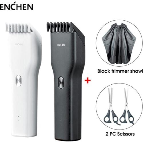 ENCHEN Boost USB Electric Hair Clipper Two Speed Ceramic Cutter Hair Fast Charging Hair Trimmer Children Clipper Cloth scissors