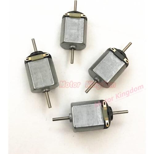 4pcs/lot Mini 130 Motor Dual Shaft Double 2mm Axis DC 1.5V-3V 14000RPM DIY Hobby Toy Car Fan Model 15mm*20mm Micro Engine