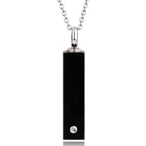Can open the cylindrical crystal carved urn - box pendant funeral cremation ash jewelry necklace