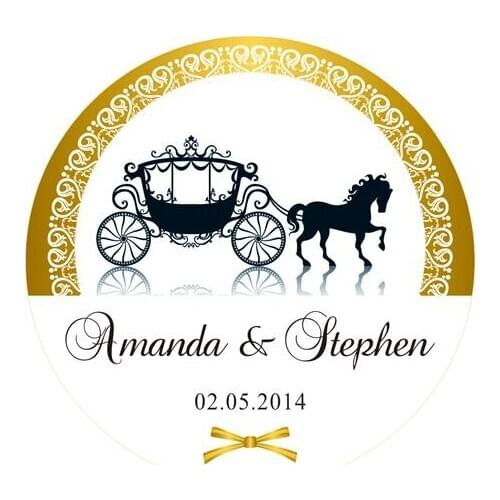 New Customize Adhesive Sticker / Label for Wedding / Baby Shower 3.8cm