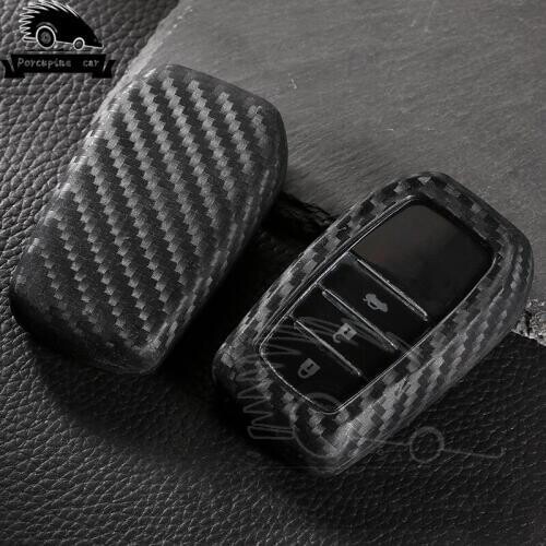 New TUP Carbon Fiber Car Key Case Smart Cover For Toyota Crown Camry Corolla RAV4 Highlander 2015 Auto Accessories