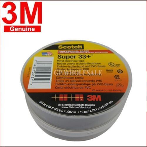 Original 3M Scotch Super 33+ PVC Electrical Insulation Vinyl Adhesive Tape 19mm Width*20.1 Meters