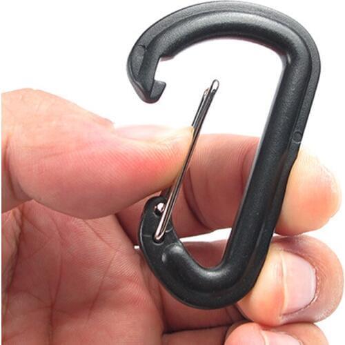 Outdoor Tactical Carabiner Quick Hook Keychain D-Style Hanging Backpack Buckle for Camping Tent Accessories FW167