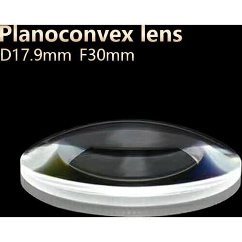 Plano convex lenses galss Optical lens DIY Telescope Microscope eyepiece spotlight D17.9mm F30mm Customizable