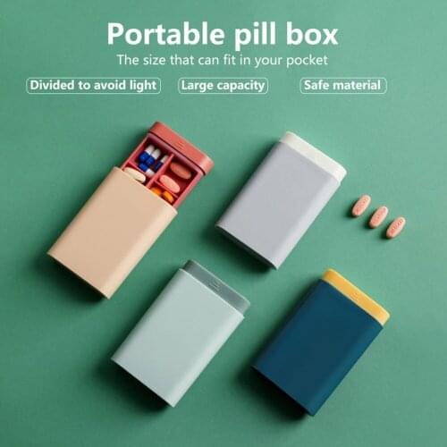 Portable Medicine Pill Box Tablet Pillbox Dispenser Medicine Boxes Dispensing Sealing Organizer Tablet Storage Case Container