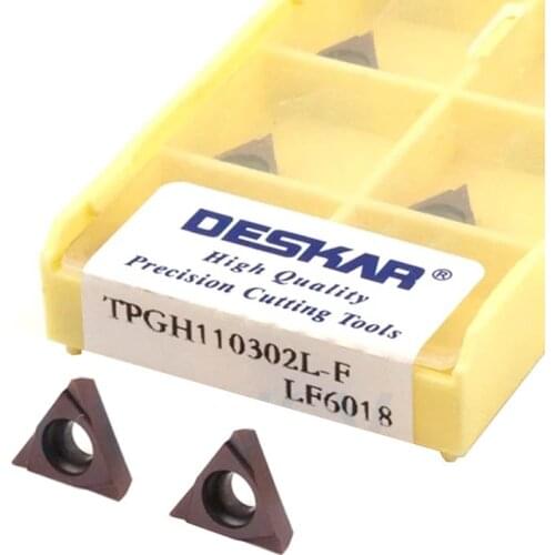 10Pc TPGH060102L-F LF6018 TPGH 080204L-F/090202L-F/110304 L-F CNC Lathe Turning Tool Carbide Boring insert High Quality Cutting