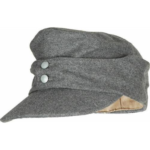 Reproduction WWII WW2 GERMAN ARMY EM PANZER M43 M1943 FIELD WOOL CAP GREY IN SIZES Military Store